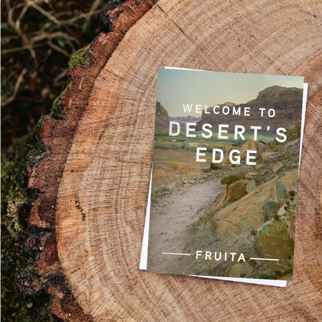 Welcome book design for Desert's Edge Airbnb